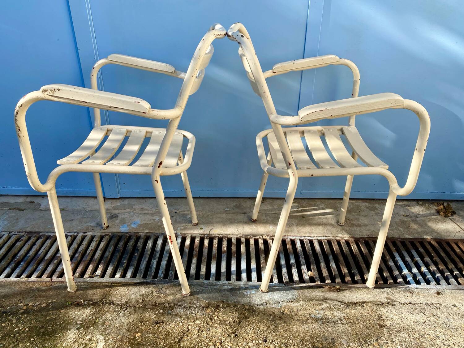 2 Garden Armchairs for Tolix
