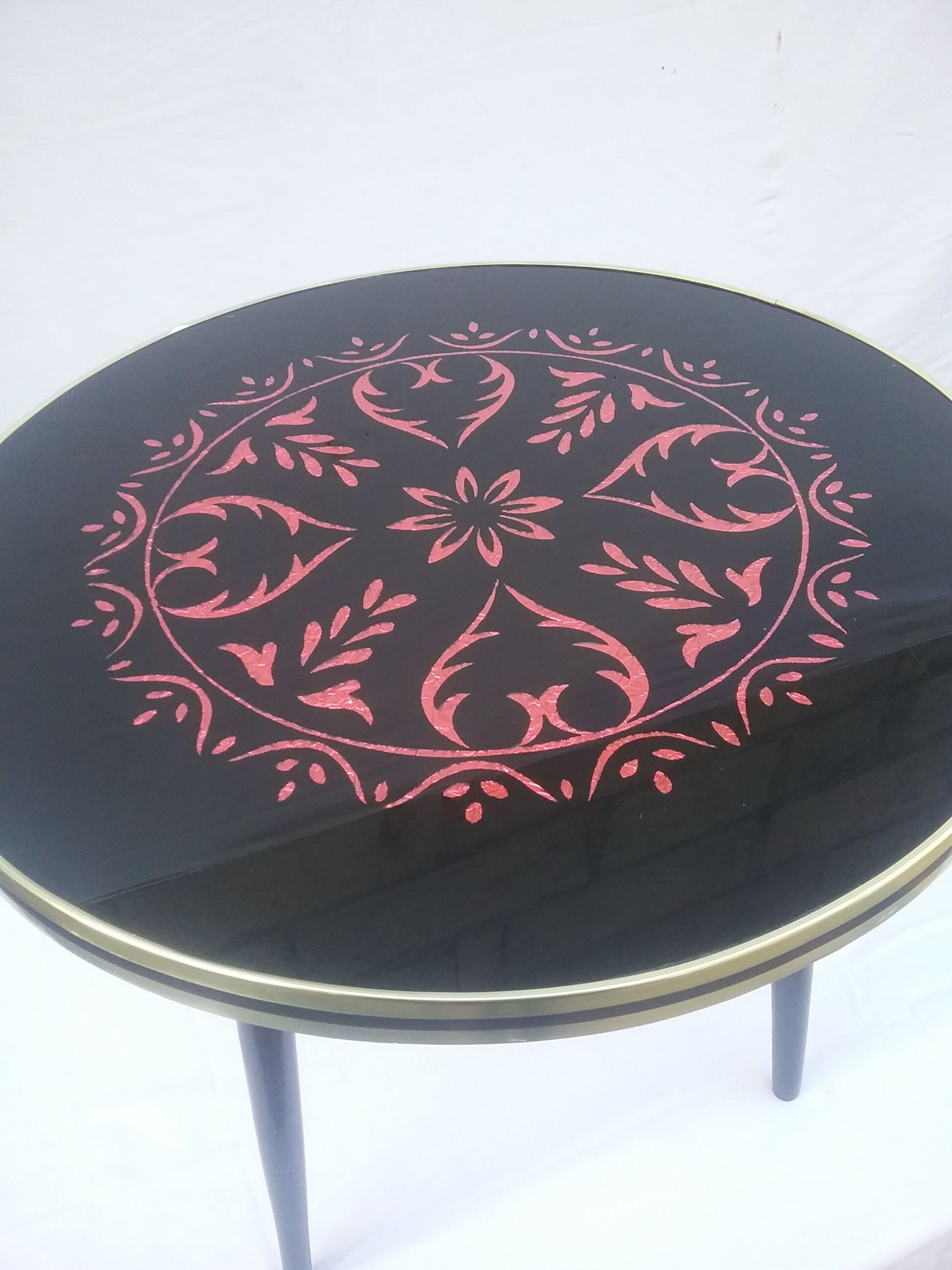 Black and red coffee table
