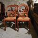 Set of 6 Louis-Philippe style chairs with a banded backrest.