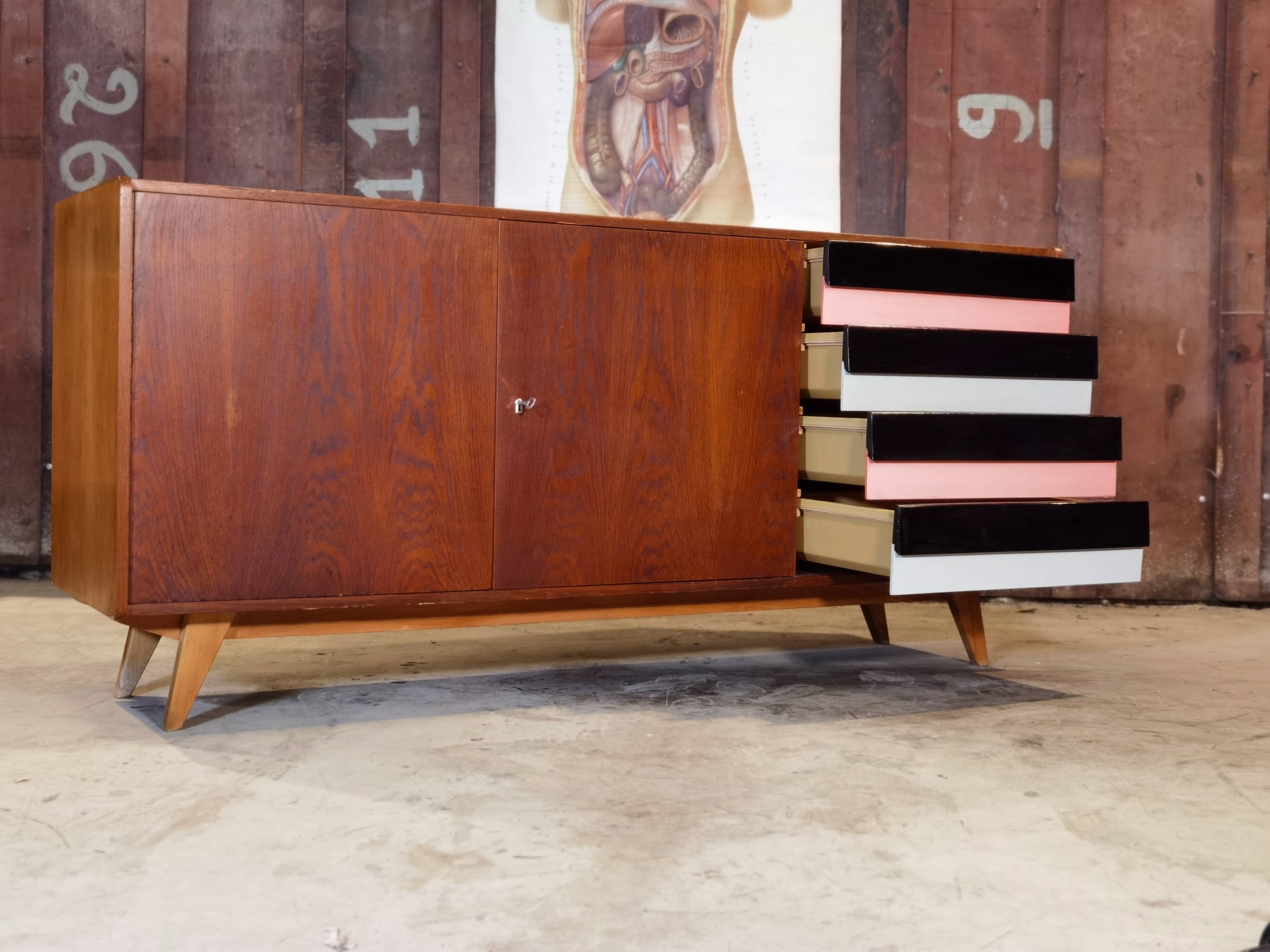 Sideboard U-460 by Jiri Jiroutek Rose and Grise