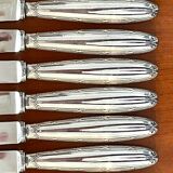 Christofle crossed ribbons 8 knives entremet dessert cheese very good condition