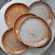 Lot de 6/12 assiettes plates en grès vintage