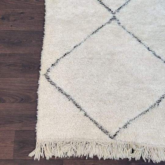 Beni Ouarain hallway rug with hollow diamonds 97x300cm