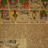 Ancient game of goose and ladies "La Grange"