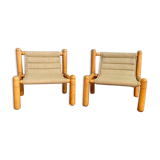 Pair of drivers 1970s/80s natural wood