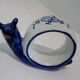 Set of 6 rounds of blue ceramic snail towel