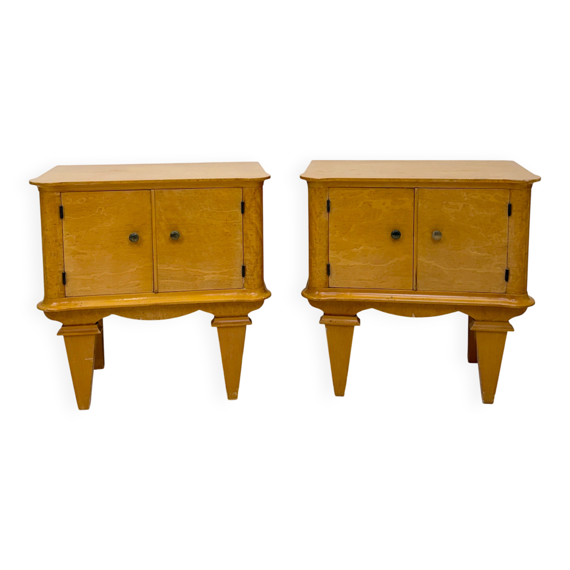 Pair of bedside tables "Art Deco" France, 1940s
