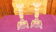 Pair of glass candle holders