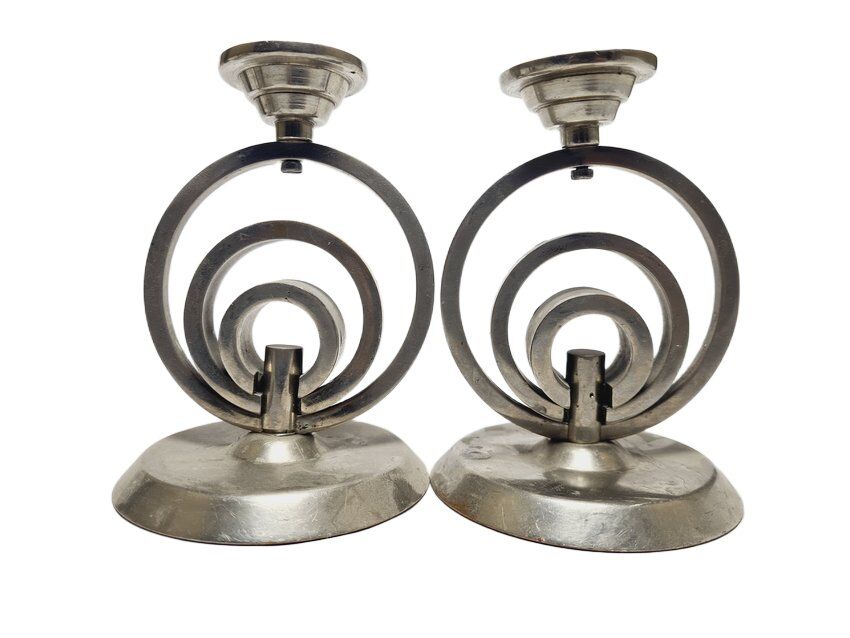Art Deco candleholder, Germany, 1970s, set of 2