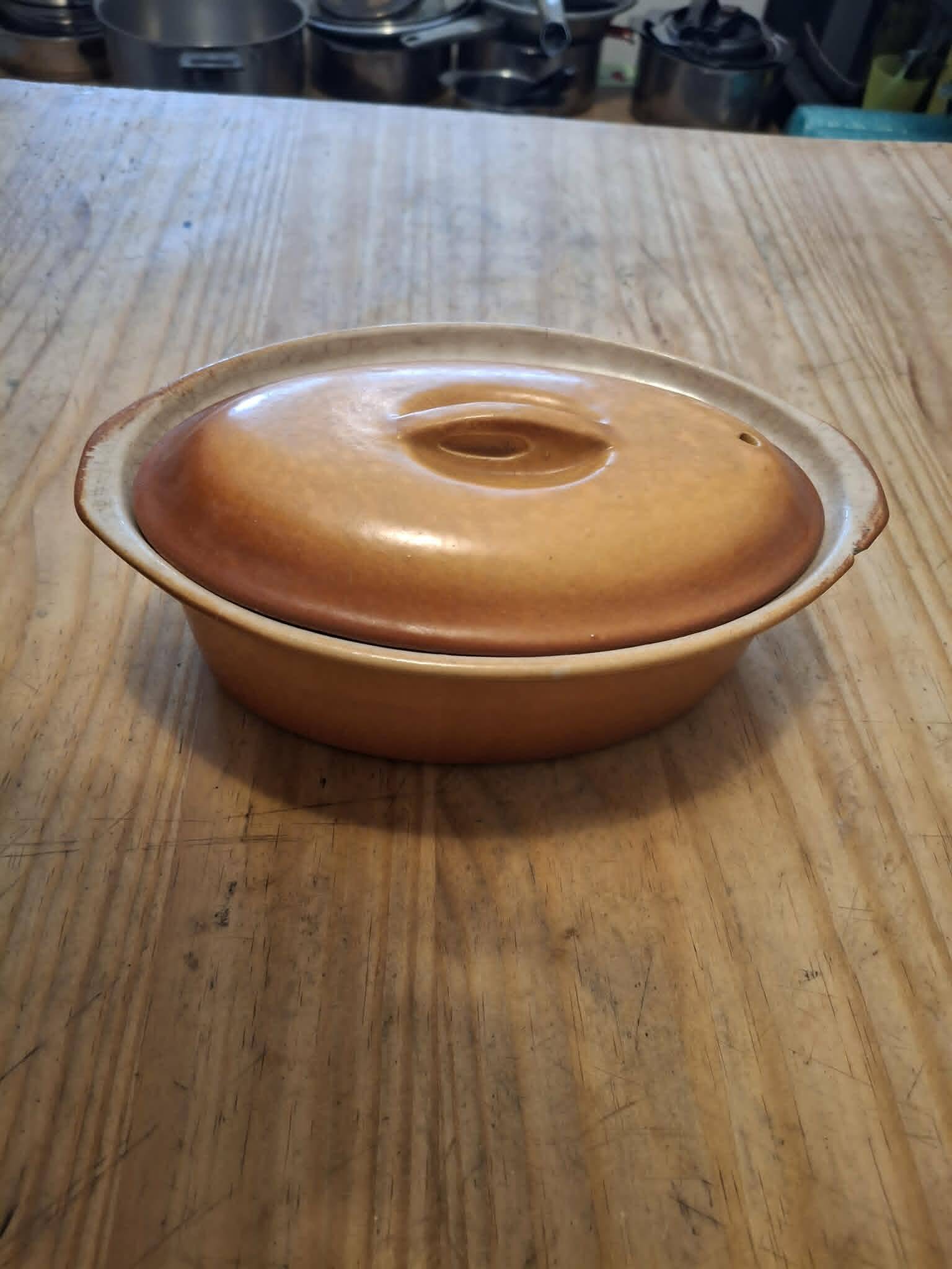 Terrine Durofeu vintage en céramique / grès – Marquée Durofeu