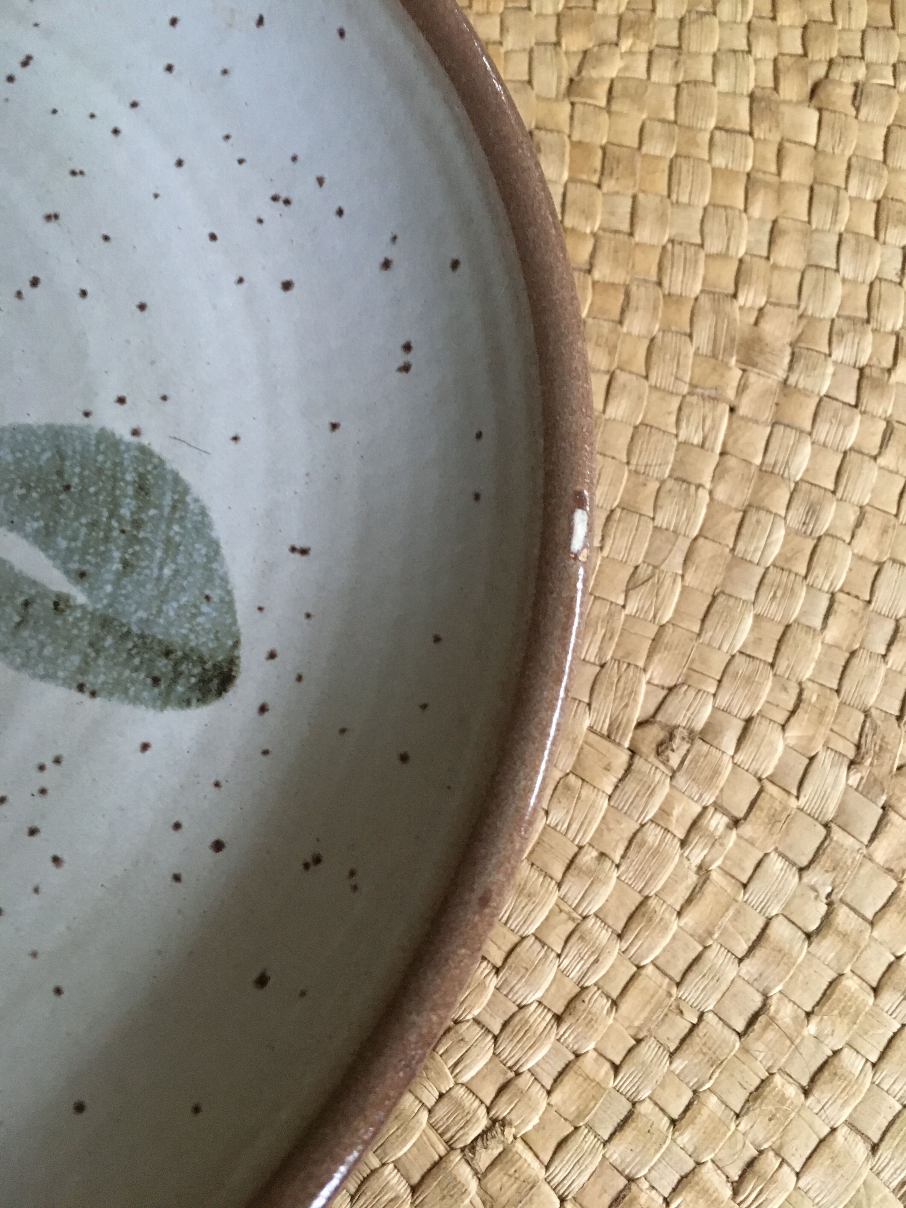 Series of 4 flat sandstone plates