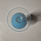 Antique blue opaline vase 17 cm vintage soliflore