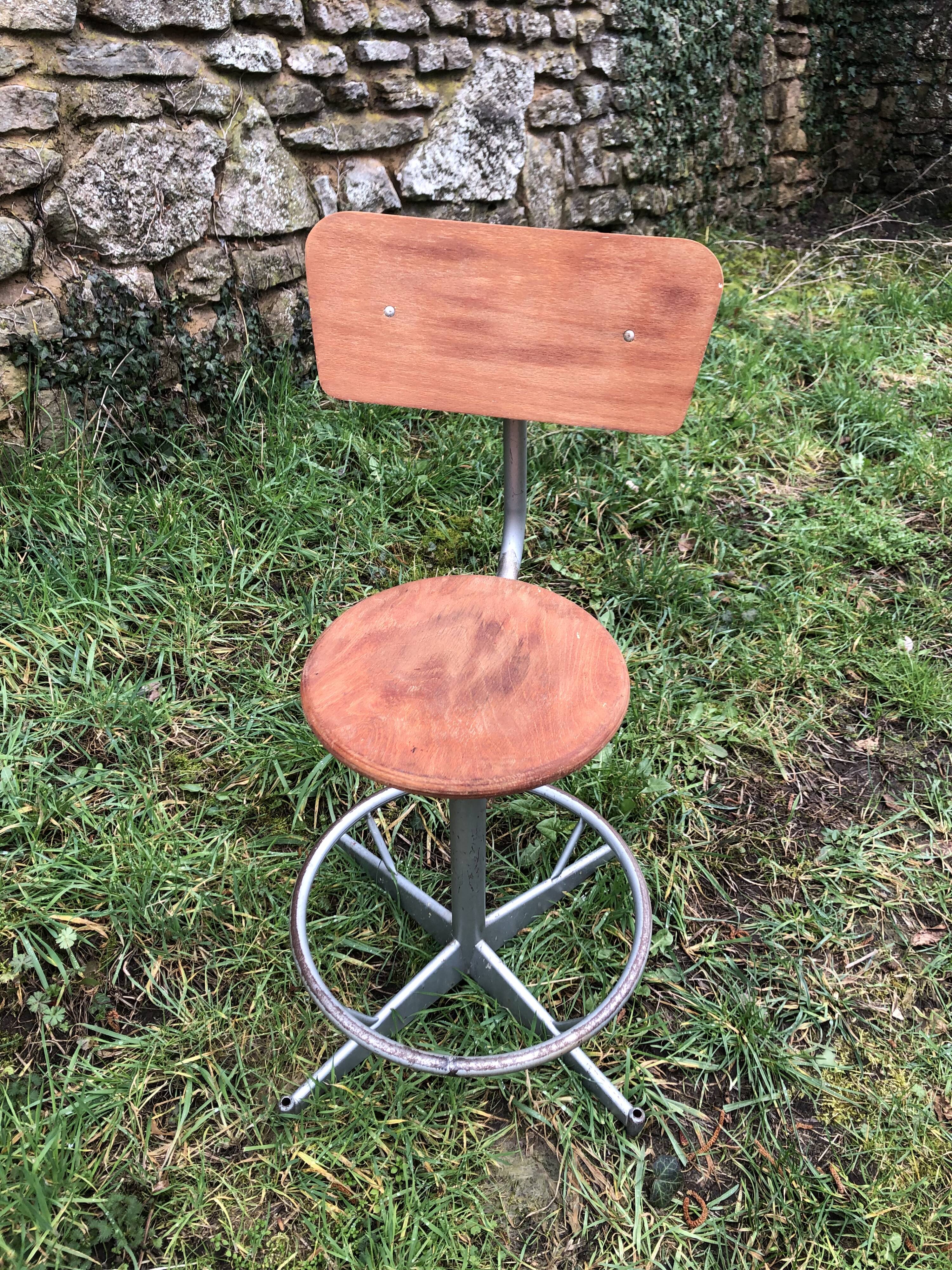 Vintage industrial workshop chair 50s/60s