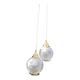 Suspension lustre double verrerie rétro chic, vintage upcyclé