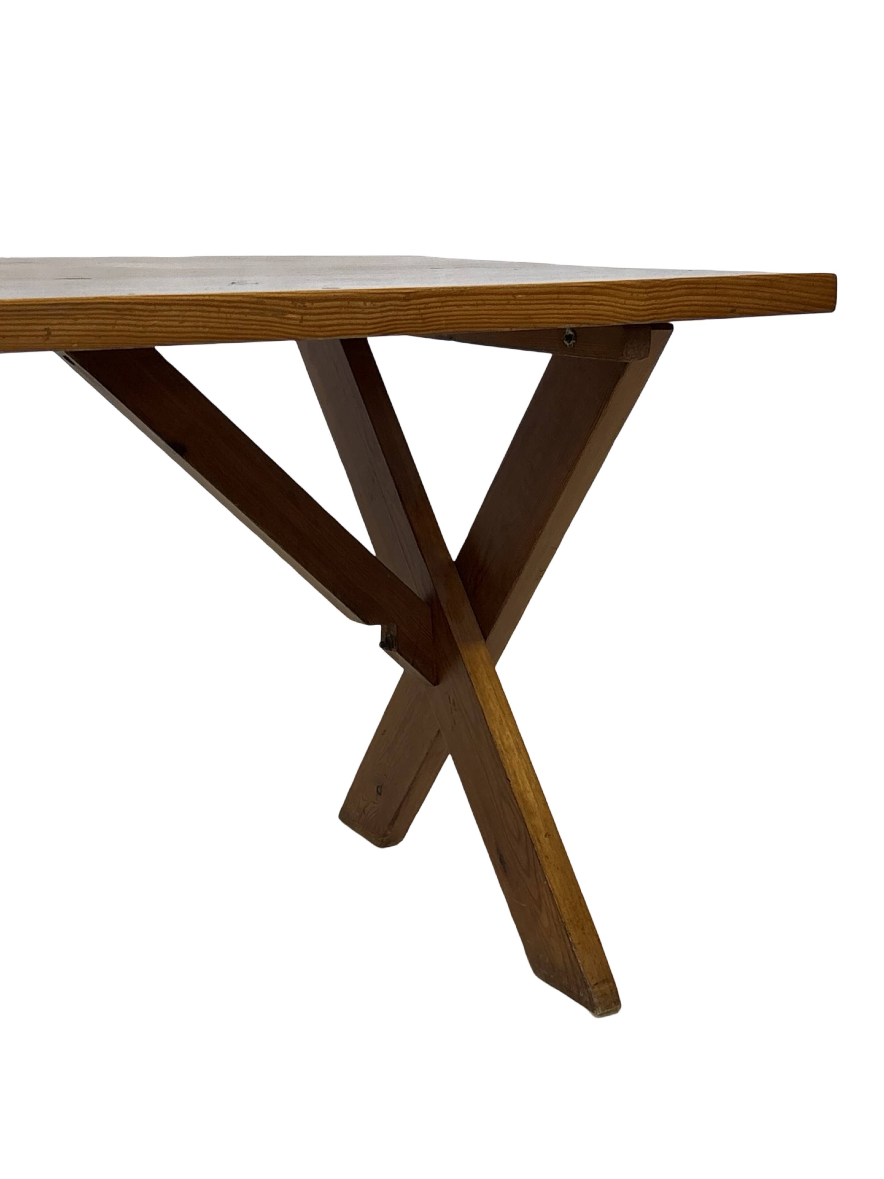 Vintage Dining Table Pinewood 60's Minimalist Dining Table