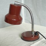 Small vintage red and chrome desk lamp 1970