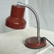 Petite lampe de bureau rouge et chrome vintage 1970