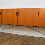 Scandinavian teak and metal row