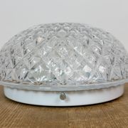 Vintage Glass Wall or Ceiling Light, 1970s