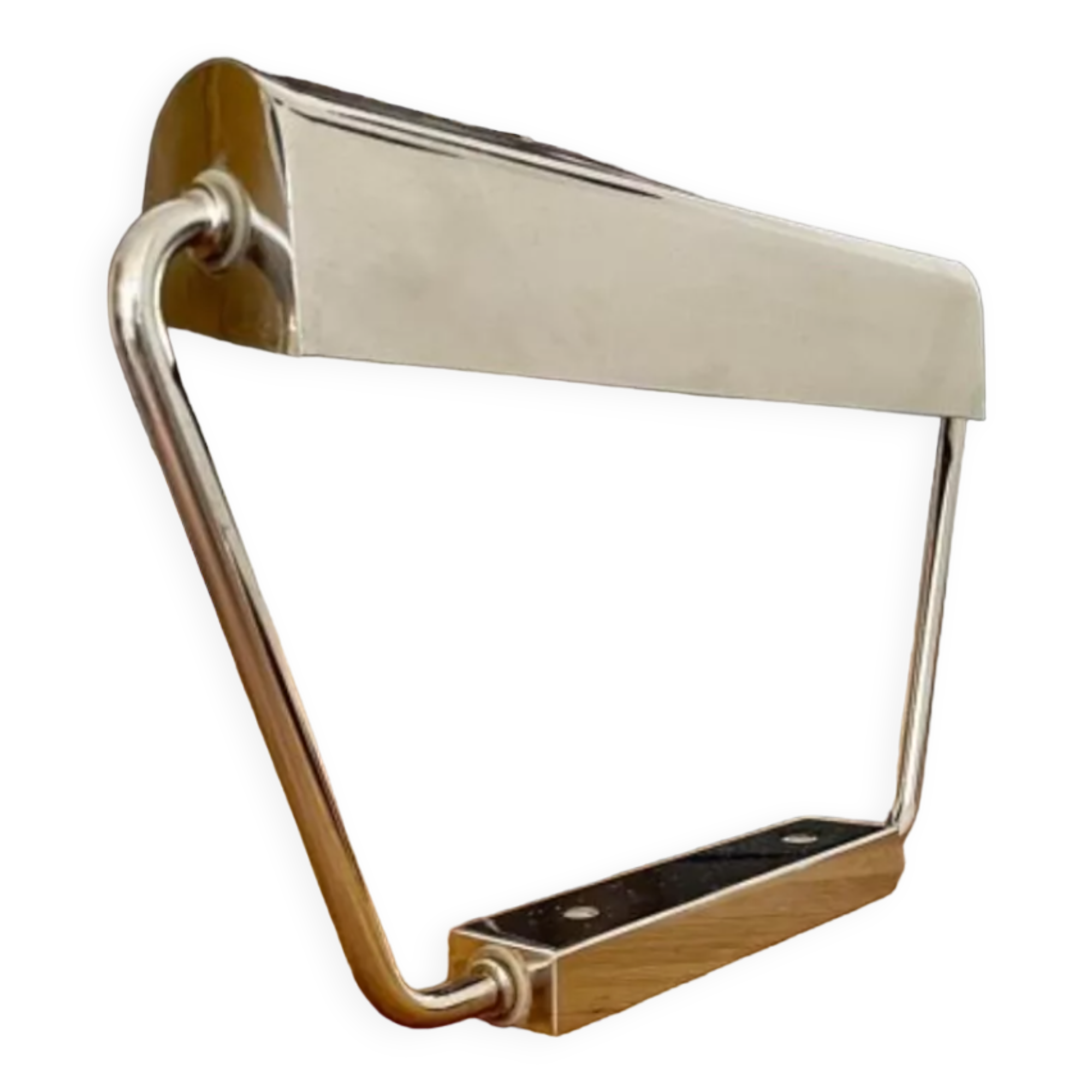 Vintage adjustable modernist wall lamp, chromed metal, France 1960