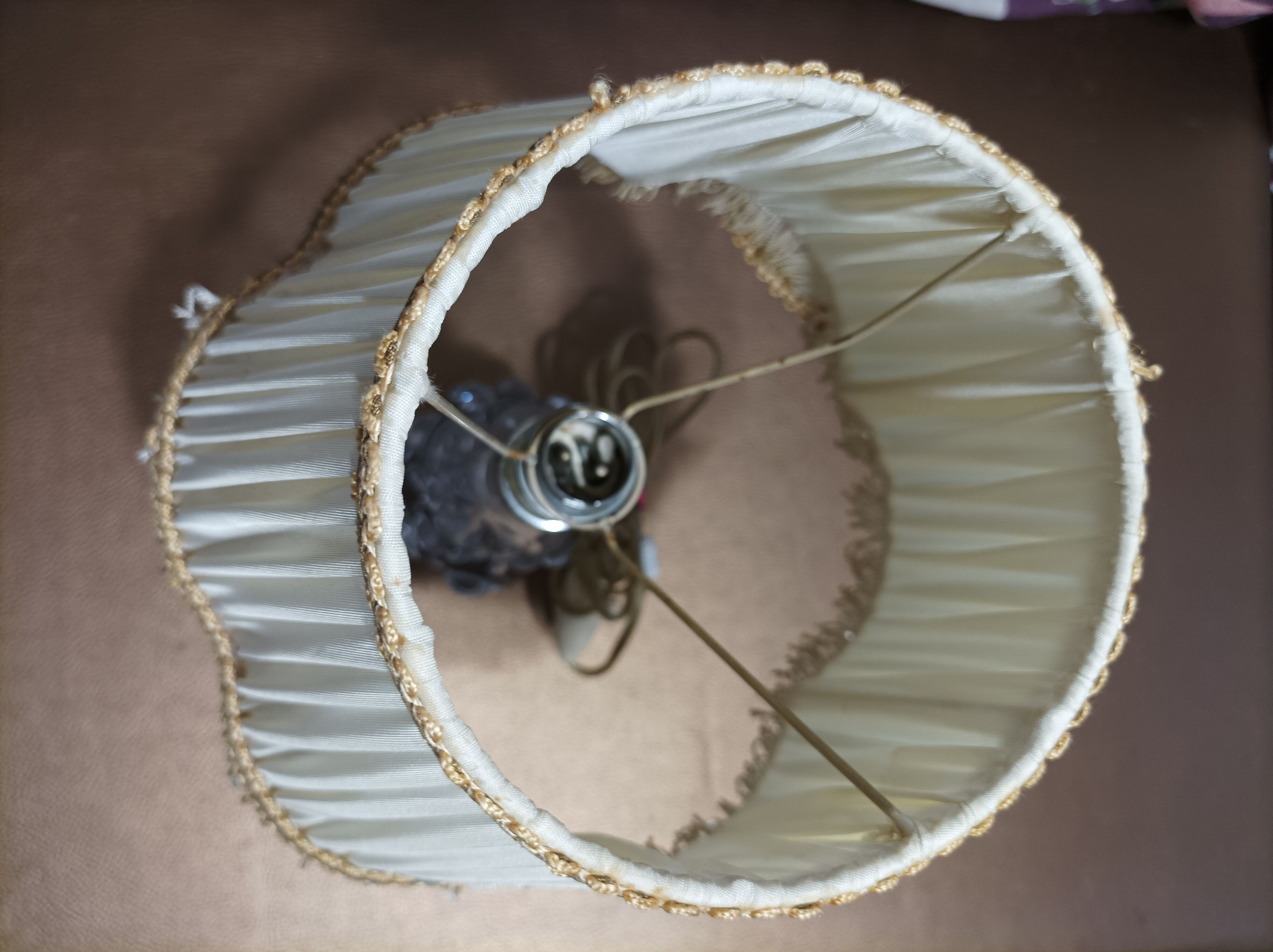 Chevet vintage pied cristal cristallerie de lorraine