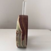 Vintage onyx marble soliflore vase, 1960s design