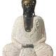 Statue Bouddha Méditation Bali - édition blanc et or