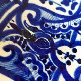 Large Moroccan dish or terracotta bowl, 42 cm diameter