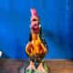 Ceramic sculpture of a rooster from Bavent, glazed terracotta, 1960.