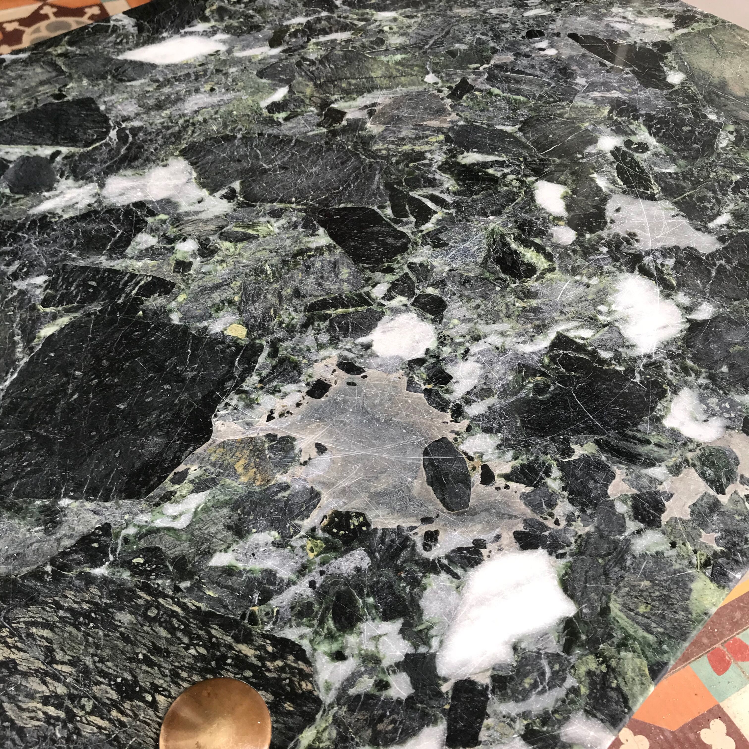 Green marble coffee table