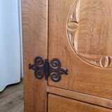Vintage design solid oak sideboard