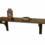 Cast iron and blue stone wall console, France, 1950s