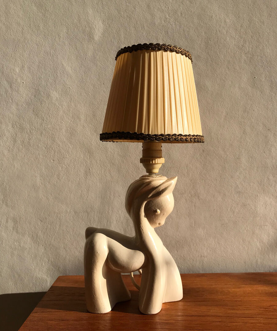 Ceramic lamp in the shape of a horse. 1950s/60s