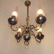 Flamish chandelier with 4 lights in hand-blown tin 5104
