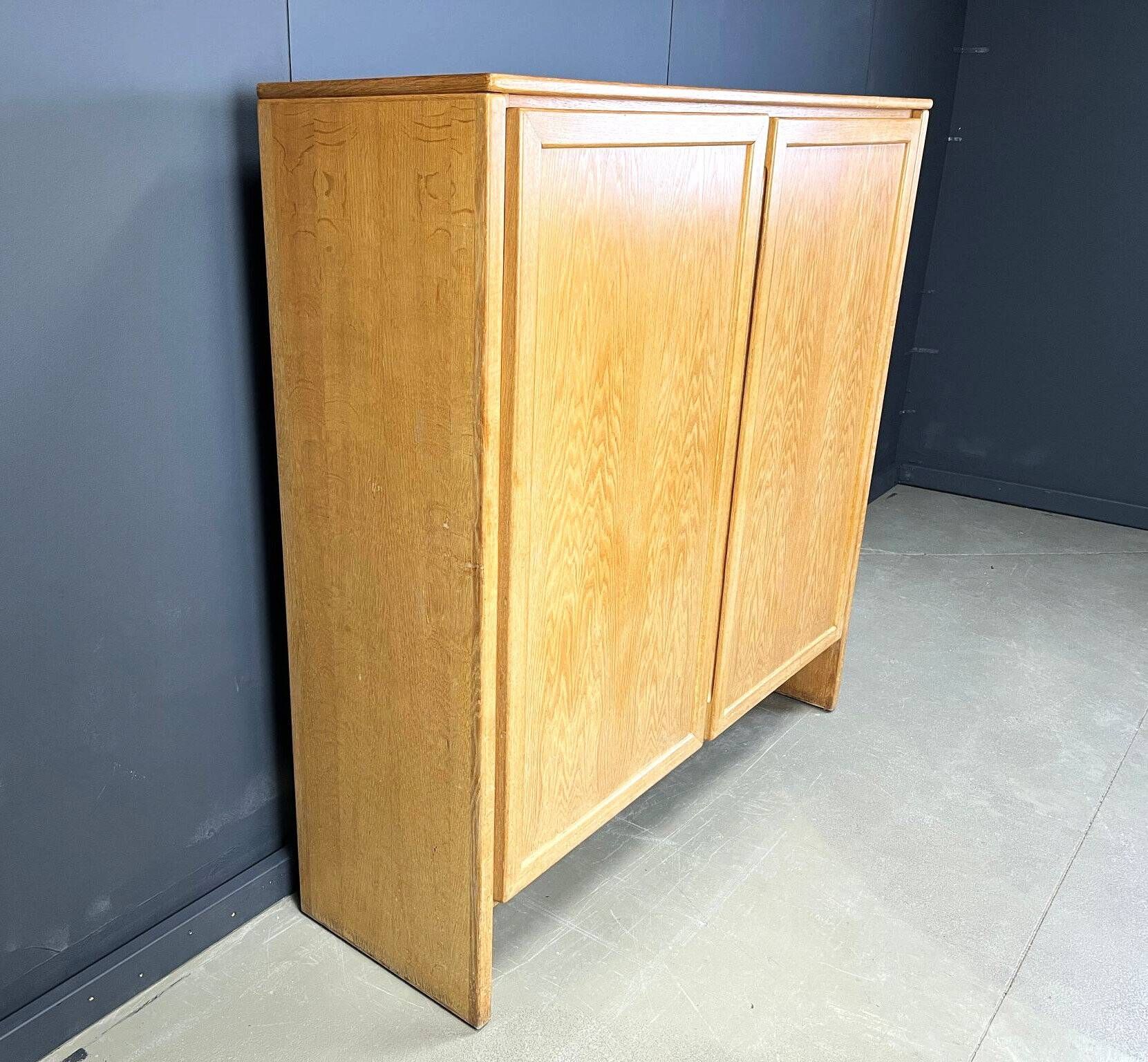 Vintage Belgian oak cabinet, 1970s
