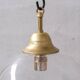 Clear italian mid-century glass and brass pendant light