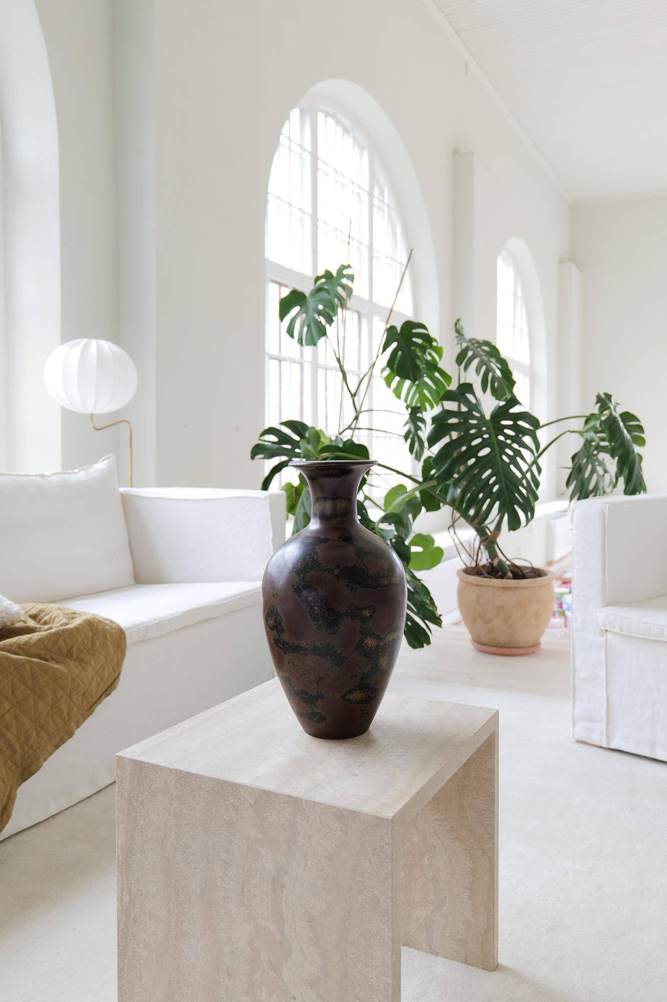 Mid-century modern ceramic vase from Rörstrand by Gunnar Nylund, Sweden.