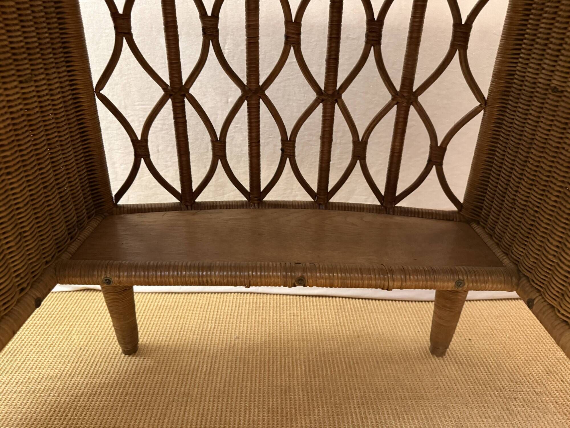 Art Nouveau Ladies' Writing Desk in Oak & Rattan, circa 1910