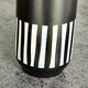 Upsala Ekeby Ceramic Vase – Black with Striped Pattern – Turquoise Interior –