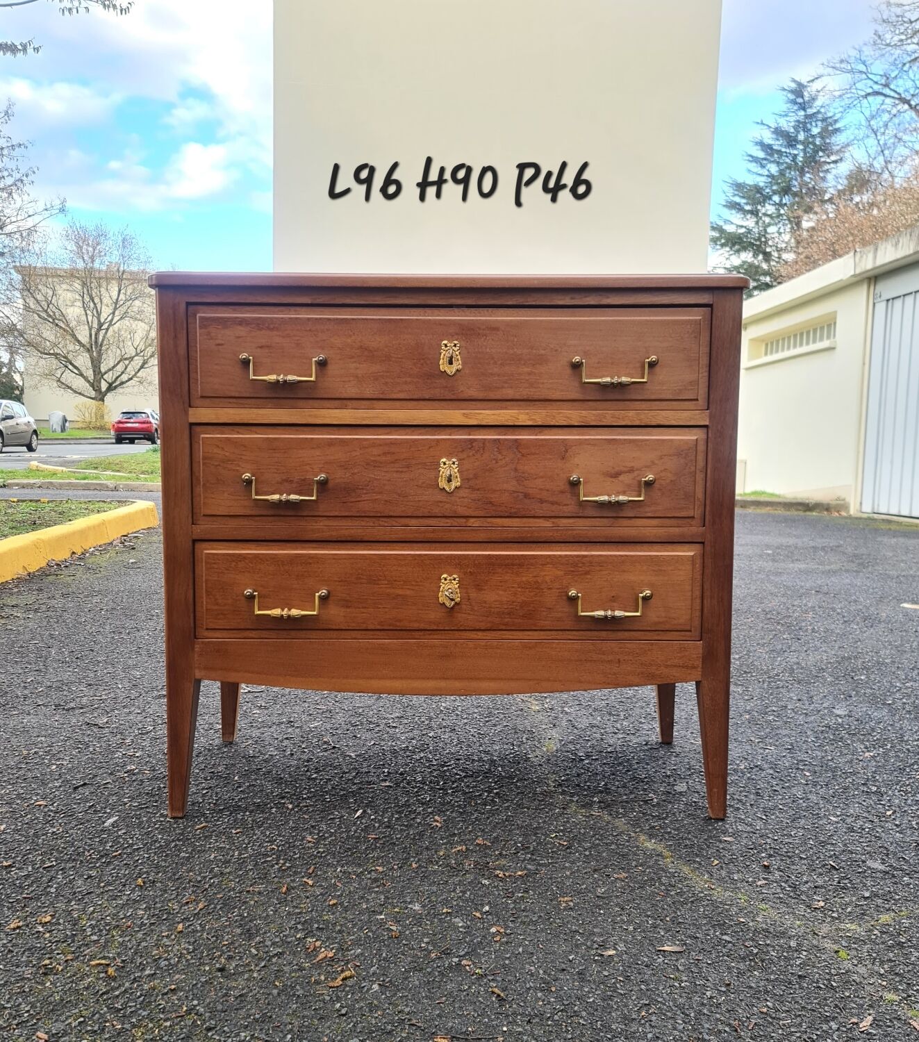 Carpenter's chest of drawers 1950 Louis XVI style