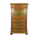 Writing desk in walnut and marquetry