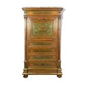 Writing desk in walnut and marquetry