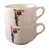 Lot of two large porcelain cups