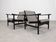 2x fauteuils scandinaves en bois