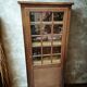 Tall Solid Wood Display Cabinet with Crossbars – Chic Country Style
