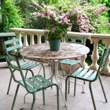 Set of 8 Art Prog metal garden chairs