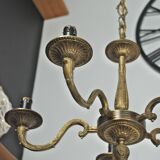 Lustre en laiton plein 5 branches