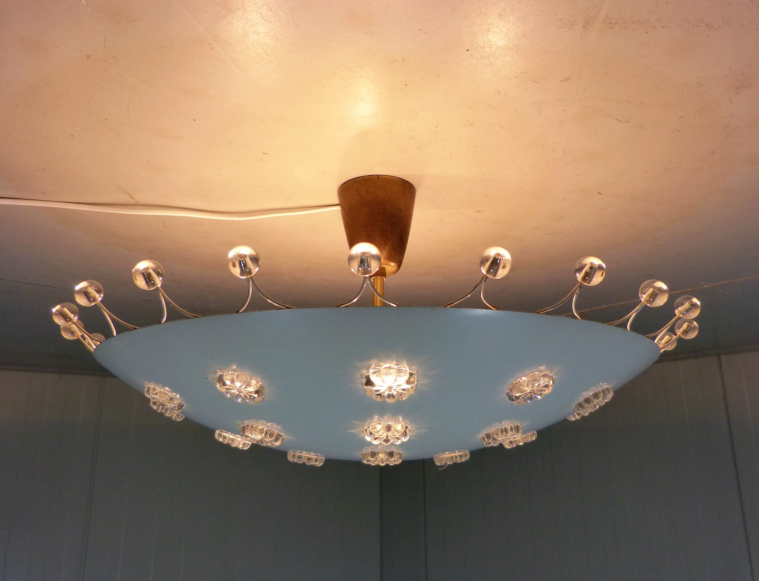 Large ceiling lamp by Emil Stejnar for Rupert Nikoll, Austria 1950's