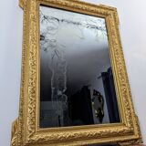 Antique 19th century gilded mirror 94 x 70 cm