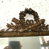 Louis XVI style mirror in wood and patinated stucco XX century 105 X  75cm
